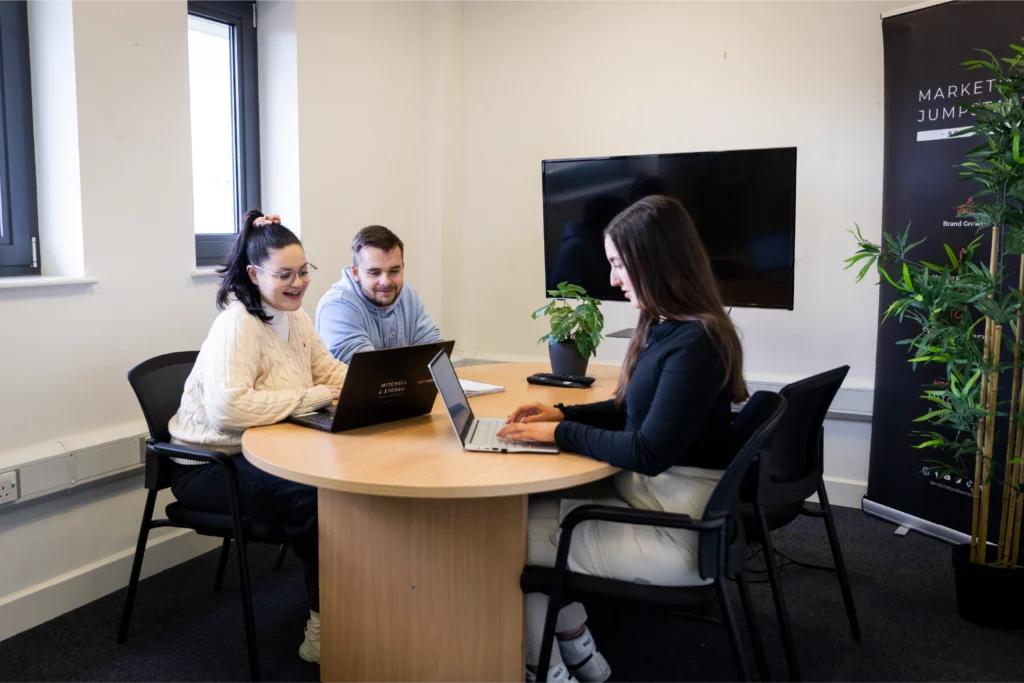 People working on computers
